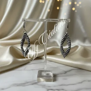 Boucles d'oreilles zèbre